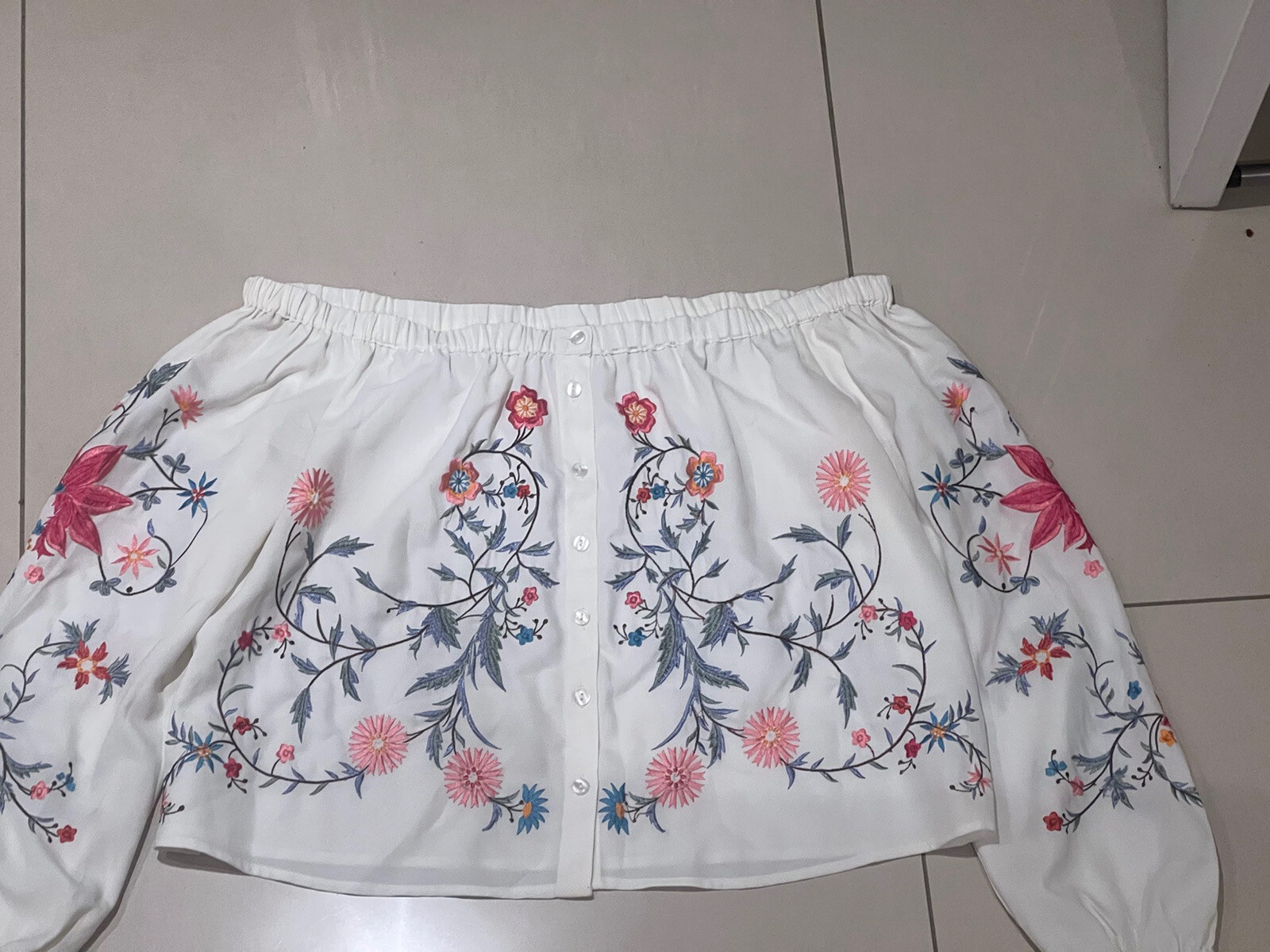ASOS Off Shoulder Crop Blouse Trendy Summer Top-image