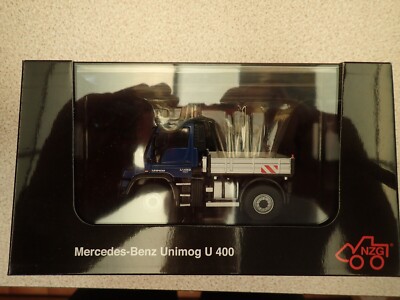 NZG 910/20 1:50 Mercedes Unimog U 400 Blue Untouched
