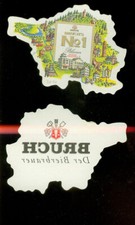 Bierdeckel Bruch (2) Bier, Bière, Brauerei, Saarbrücken, Saarland SONDERFORMAT