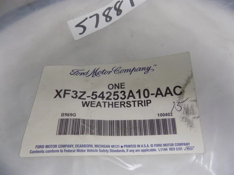 Nuevo sello de impermeabilización Lincoln Continental 1999 2000 OEM XF3Z-54253A10-AAC Foto 3 de 3