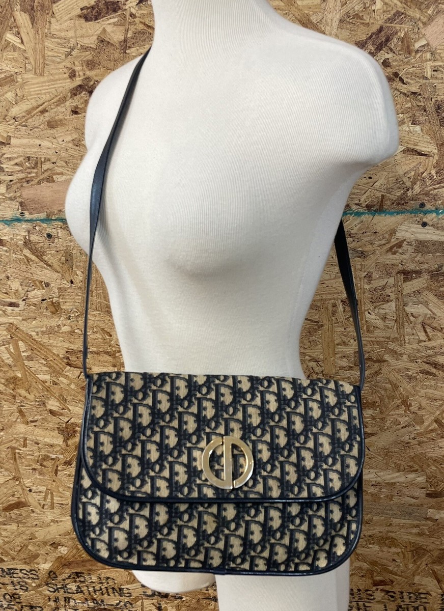 1970's Vintage Christian Dior Canvas Leather LOGO