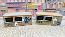 2 contenitori abitativi contenitore associazione edicola edificio H0 (1:87) eventualmente effetto ruggine + graffiti