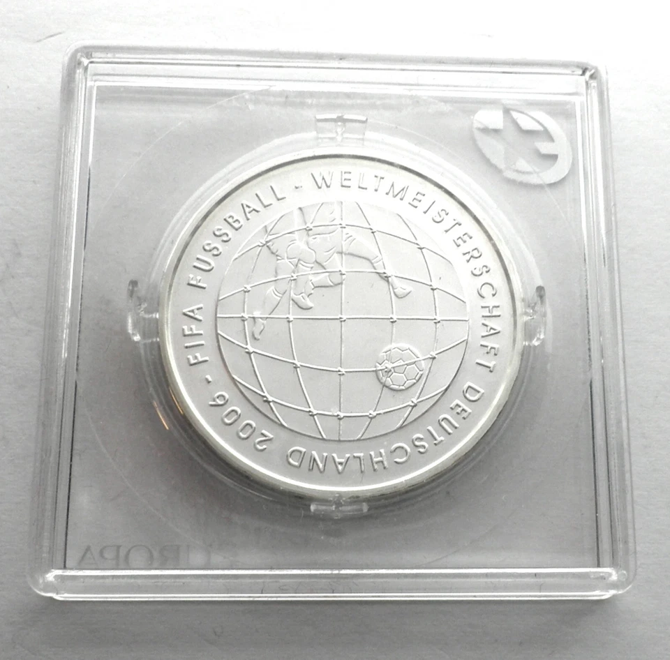 GERMANY 10 EURO 2005 D Silver BU KM#243 FIFA 2006 World Cup, Sealed. B1 - Image 3 of 4