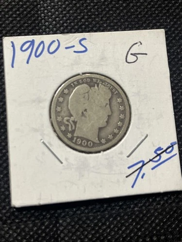 1900-S 25c Barber Silver Quarter Dollar San Francisco