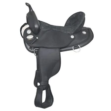 16 In Hilason Horse Barrel Trail Pleasure Endurance Synthetic Saddle Black
