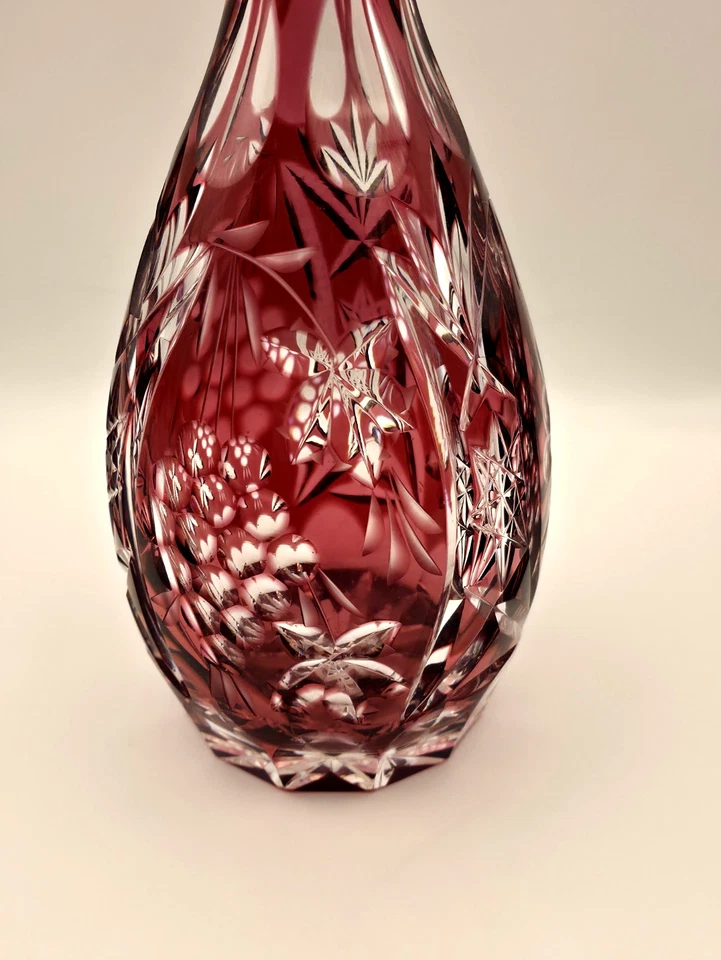 ¡Jarra de arándano Nachtmann cortada a cristal y JUEGO DE 12 (4,5") vasos! ¡Bonito! Foto 3 de 4