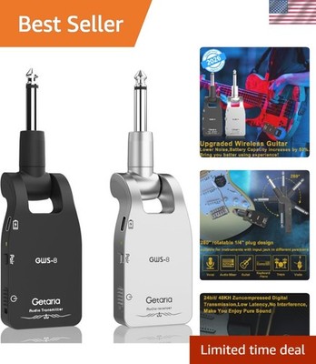 2.4GHz Wireless Guitar System with Rechargeable Battery - Unmatched Performance