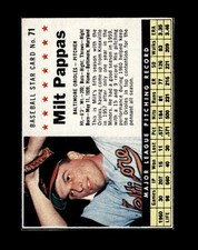 1961 Post Set-Break # 71 Milt Pappas NM-MT OR BETTER *GMCARDS*