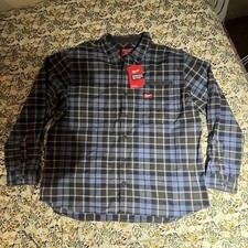 Milwaukee GridIron Blue Long Sleeve Flannel Shirt size 2X