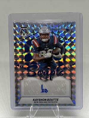 2024 Panini Mosaic Kayshon Boutte Scripts Silver Prizm #SC-KBO Patriots RC