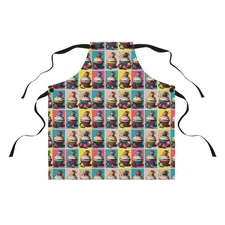 Colorful Cooking Apron, Baking Lovers, Chef, Kitchen Gift, Cupcake Design, Gift