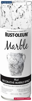 Rust-Oleum 372484 Specialty Marble Spray Paint, 10.25 oz, Black