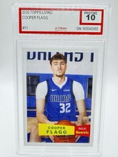Topps Cooper Flagg 2026 Living Rookie #11 Dallas Mavericks Iconic Pristine 10