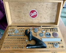 Seitz Swiss Jewelling Tool Press Complete Set Déposé Original Box Watchmaker