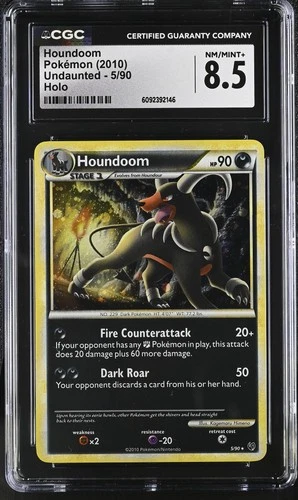CGC 8.5 Houndoom 2010 Undaunted 5/90 Holo Pokemon Card