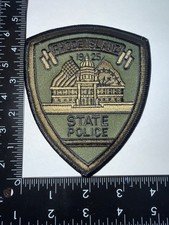 Rhode Island RI State Police Shoulder Patch Subdued Green Olive Obsolete