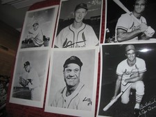 MLB Vintage Baseball Photos, (9) 8 x 10, Pinholes, See Scans