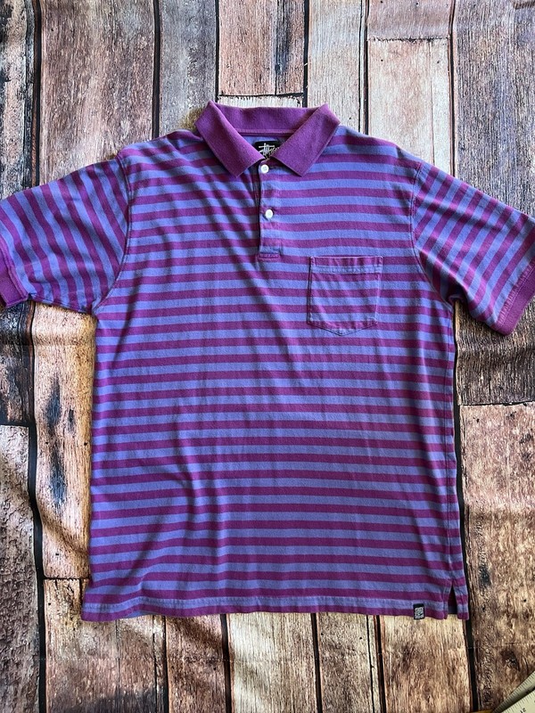 Vintage Stussy Polo Shirt Sz M 