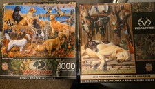 Lot Of 2 Master Pieces 1000 Piece Puzzles Hun...