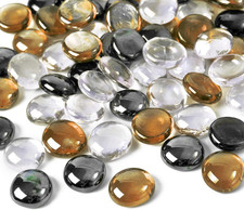 Flat Glass Marbles 1LB Mixed Color for Vase Fillers Mixed Colour Stone for Garde