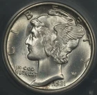 1931-S ANACS MS67 MERCURY DIME LUSTROUS SUPERB GEM BETTER DATE