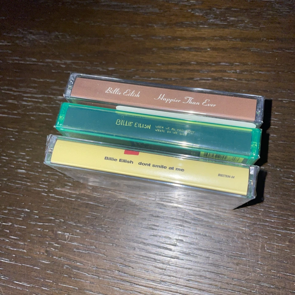 3 Billie Eilish Dont Smile At Me, Fall Asleep, Happier than Ever Cassette Lot - Image 4 of 4