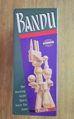 Vintage Bandu by Milton Bradley 1991 Hardwood Stacking Game New  Open Box
