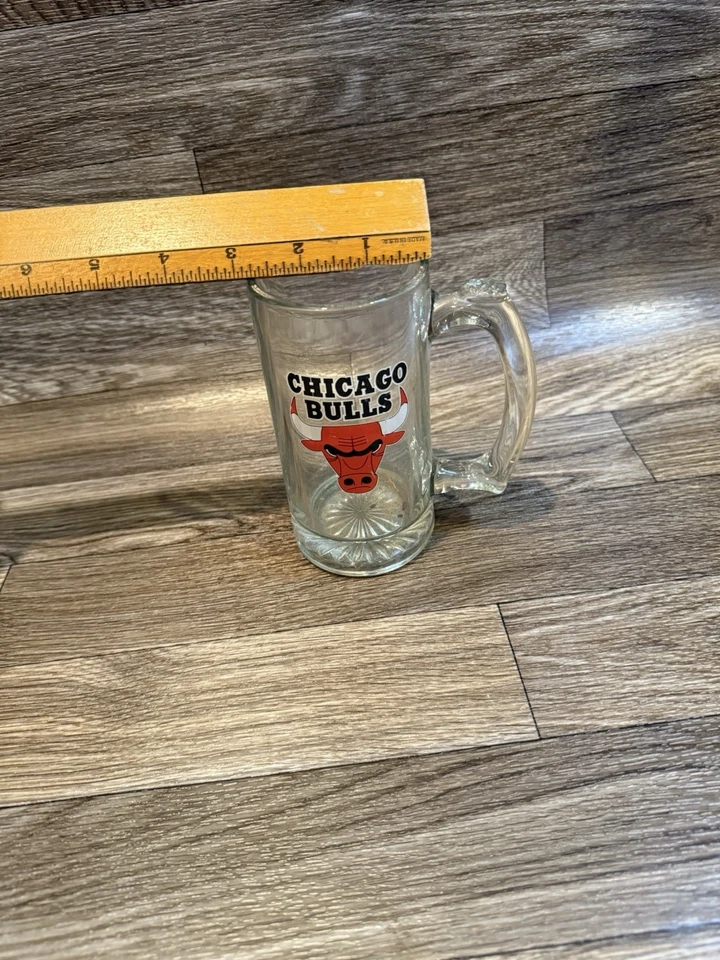 Vintage Chicago Bulls Collectible Beer Glass Mug 90's - Image 3 of 3