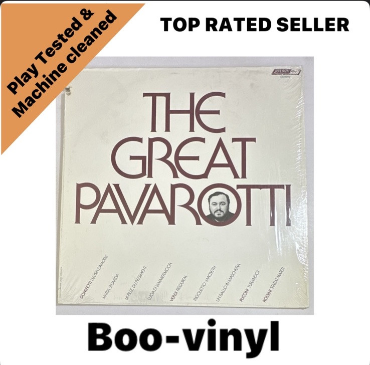 Luciano Pavarotti ~ The Great Pavarotti 1977 Vinyl Lp Record Classical EX / EX