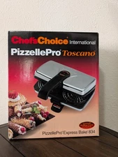 Chefs Choice International Pizzelle Pro Express Bake Toscano Maker 834 Brand New