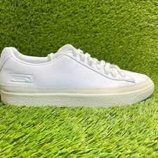 Pums Basket Trim Prm Retro Low Mens Size 11 White Athletic Shoes Sneakers