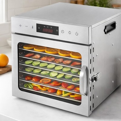 Dörrautomat Edelstahl  - 700 W - 30°-85°C -  mit Edelstahl Einlegetabletts
