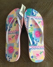 NO BOUNDARIES Women's Flip Flop Sandals Shoes Beach Summer Fun Pink Size 11