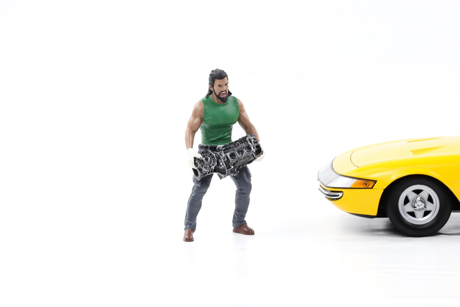 American Diorama Muscle Mechanics 1:18 Resin Figure Man With Motor AD-19205