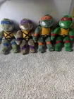 TMNT 1989 14” PLUSH SET  OF 4 PLAYMATES TEENAGE MUTANT NINJA TURTLES
