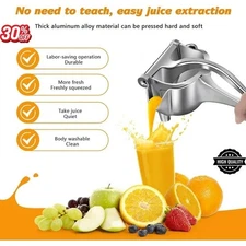 Heavy Duty Metal Manual Juicer Fruit Juice Squeezer for Pressing Lemons Oranges