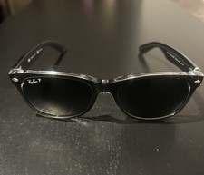 Ray-Ban New Wayfarer RB2132 6052/58 Black Transparent 55mm Polarized G-15