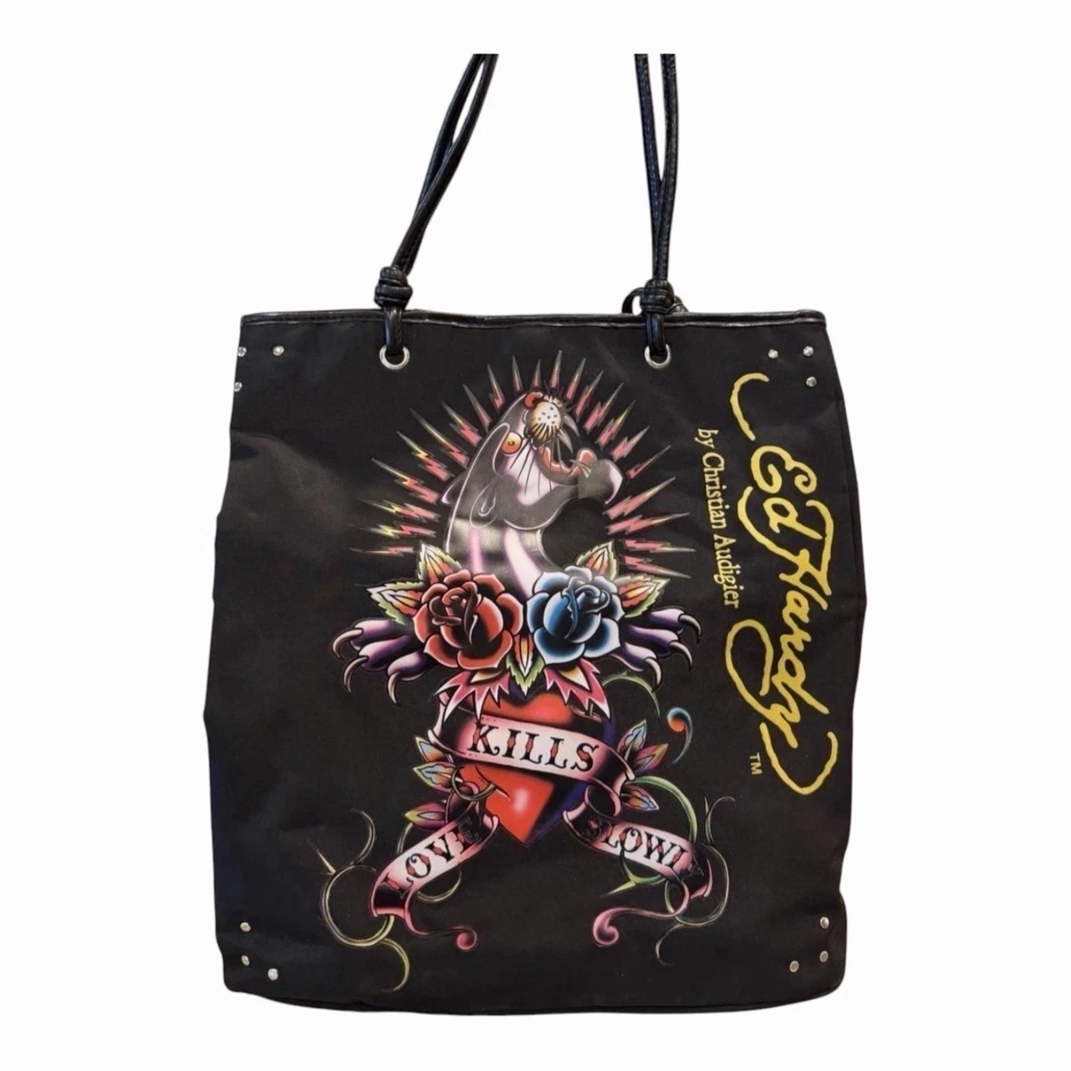 Ed Hardy Nylon Exterior Black Bags & Handbags for Women for sale