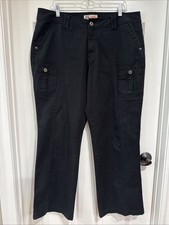 Faded Glory Women's SZ 18W Stretch Cotton Casual Pants Black