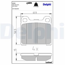 DELPHI Bremsbeläge Satz Vorne Bremsklötze für VW GOLF I Cabriolet (155) LP76