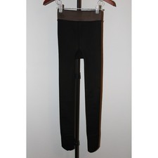 Women's Black Fleece Lined Thermal Leggings High Waist Stretchy Size S-M