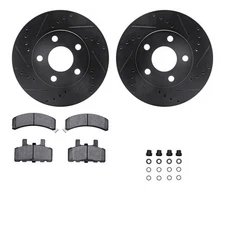 Dynamic Friction Company 8512-47103 Rotors Drilled & Slotted Black W/ 5000