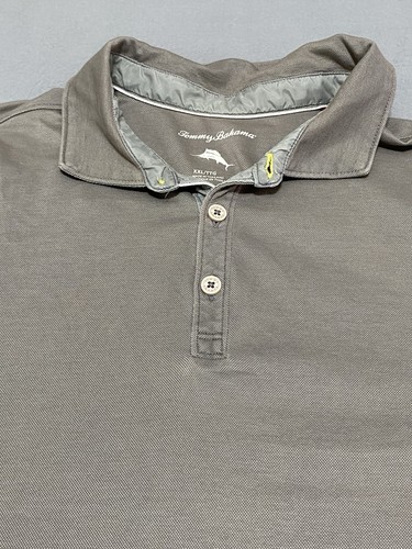 Tommy Bahama Mens XXL Gray Polo Shirt #T211379 Golf Silk Collared  - Picture 3 of 11
