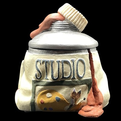 Squeezed Rolled Up Paint Tube Postage Stamp Roll Holder Trinket Box Resin