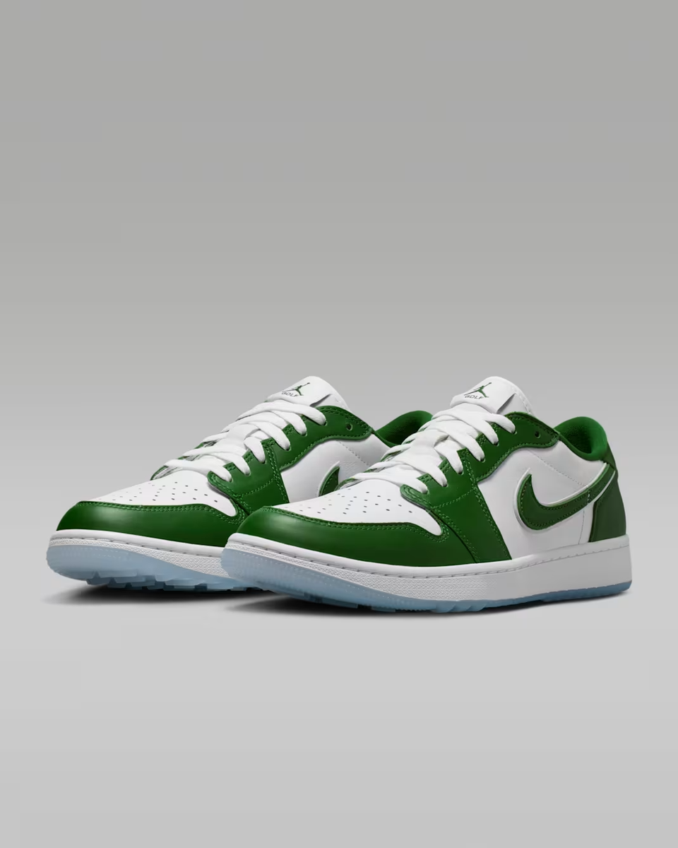 Jordan 1 Retro Low Golf Shoes Forest Green White Men's | Size 7