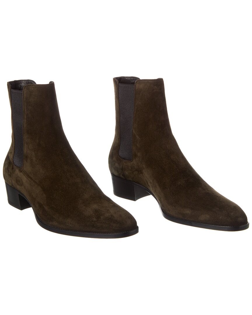 Saint Laurent Wyatt 40 Suede Chelsea Boot (Authentic Pre-Loved) Women's  41.5
