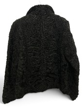 Echt Pelz Vintage Luxury genuine classic black Karakul Women  s Coat Jacket