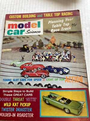 Model Car SCIENCE MAR 1964  VOL 2# 3  PLANNING YOUR TABLE TOP RACE TRACK