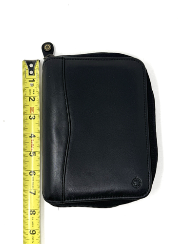 Franklin Covey Spacemaker Full Grain Nappa Leather Black 6 ring 1” rings - Picture 8 of 9