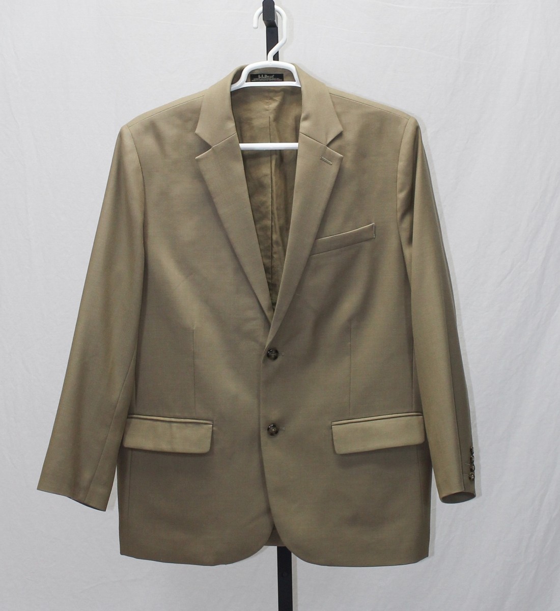 LL Bean Wool Two Buttons Sports Blazer Jacket Size 44R UK